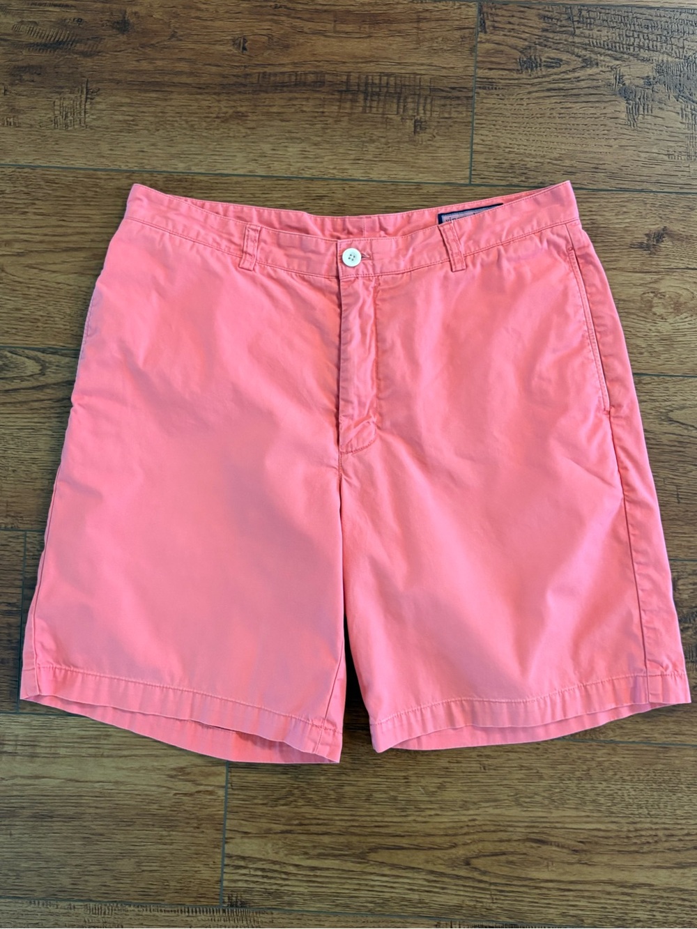 Vineyard Vines Club Shorts Men’s 34 Salmon Pink Cotton Chino 9” Inseam